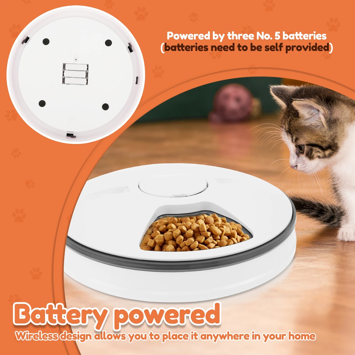 6-Meal Smart Automatic Pet Feeder