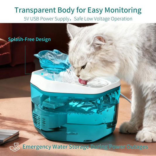 Stream-Flow 1.2L – Balanced Capacity USB Pet Fountain