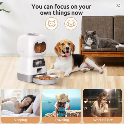 Smart-Swirl 3.5L – WiFi Feeder with Voice Dictation & Slow-Feed Tech