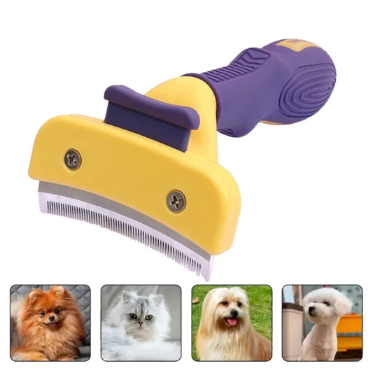 Professional Dual-Action Pet Grooming & De-Knotting Brush