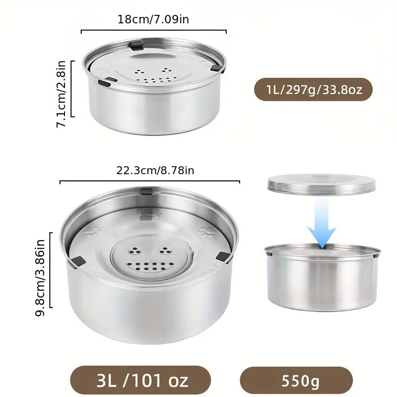 Aqua-Still 3L – Stainless Steel No-Spill Slow Water Feeder