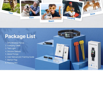 2-in-1 GPS Smart Fence – 2025 Wireless Boundary & Bark Stopper