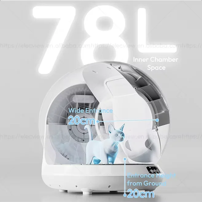 Elecpet 78L Smart Self-Cleaning Cat Litter Box