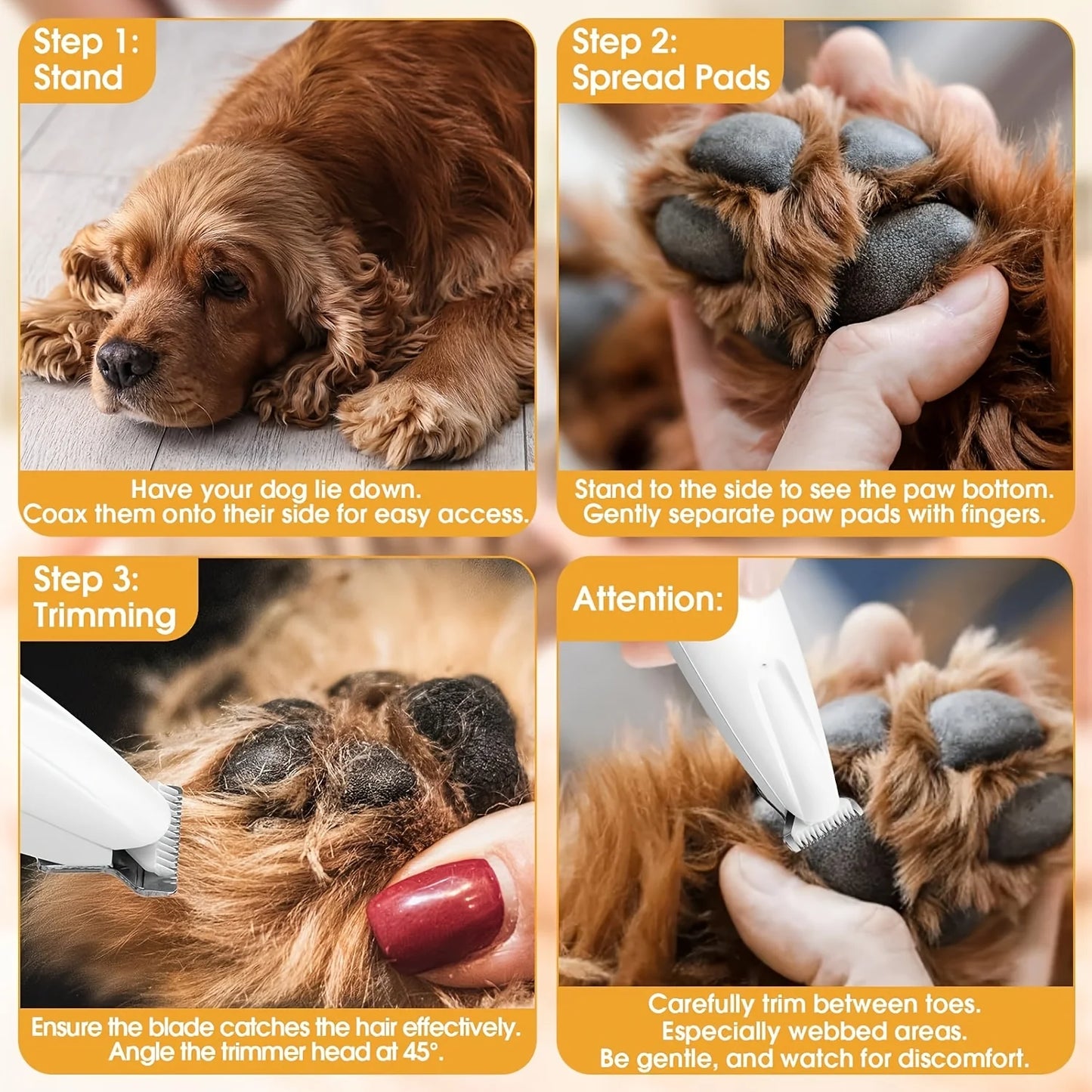 Precision-Grip Pro – Waterproof LED Paw & Detail Trimmer