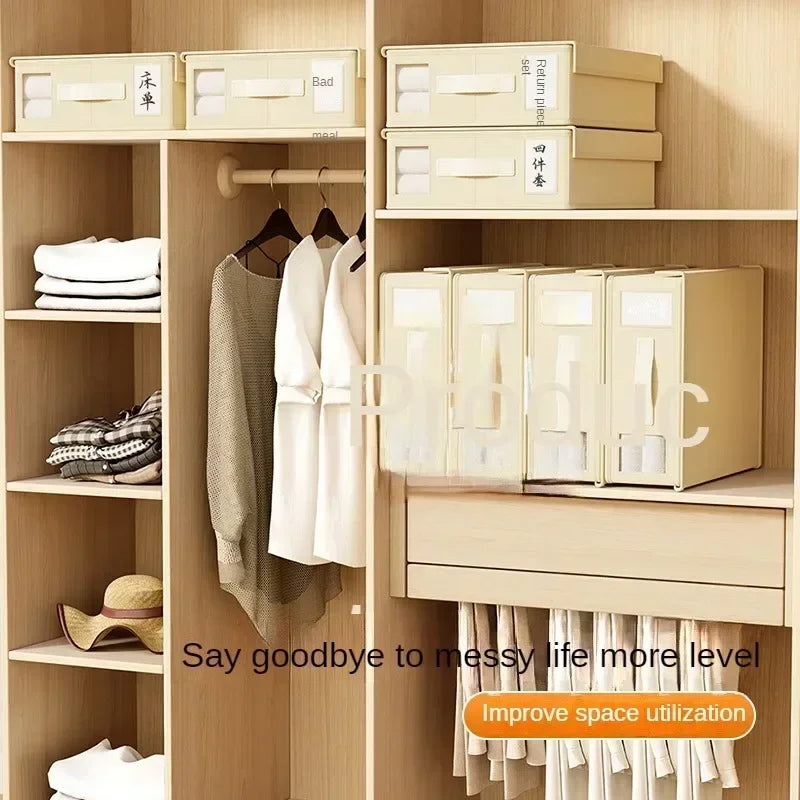 Creative Bed Sheet Storage Box Clothing Fabric Sheet 4-piece Organizer