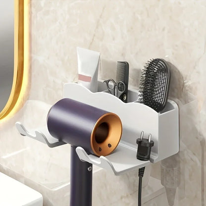 Hair dryer storage rack