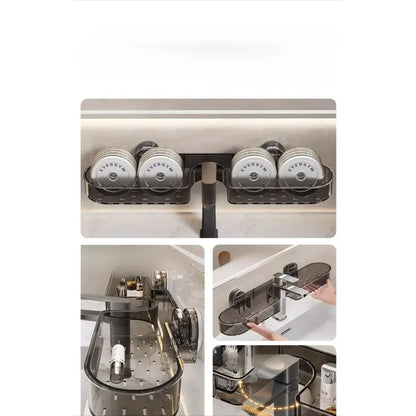 Rack Suction Cup Non-punching Toilet Thickened Acrylic Shelf