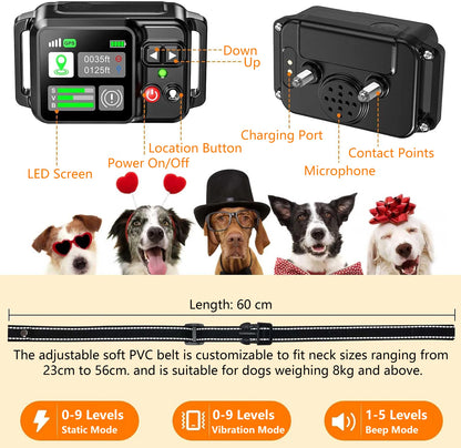 2-in-1 GPS Smart Fence – 2025 Wireless Boundary & Bark Stopper