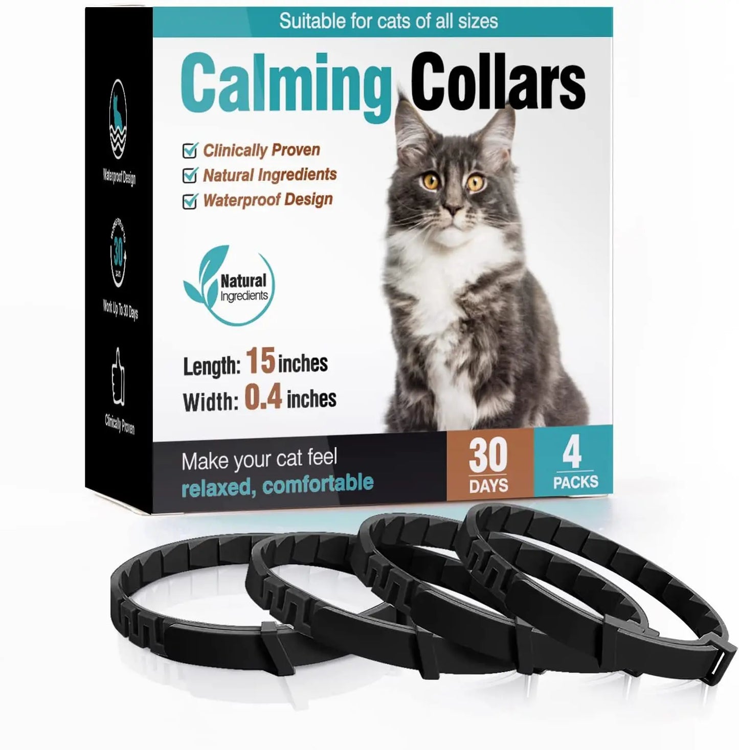 Calm-Core Pheromone Collars – 3/4 Piece Anxiety Relief Multi-Pack