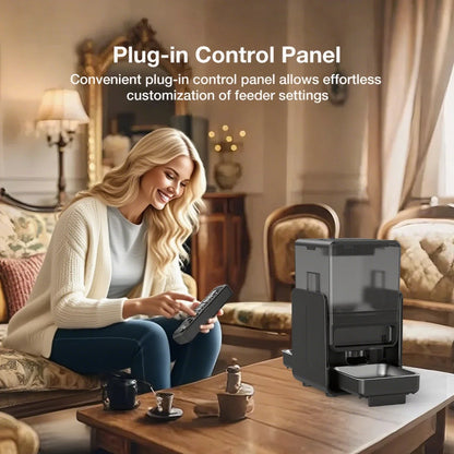 Smart Pet Feeder Automatic for Cats and Dogs - with Timed & Quantitative Feeding, Slow Food Function, Automatic Food Dispenser