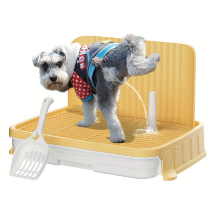 Indoor Dog Potty Tray with Protection Wall