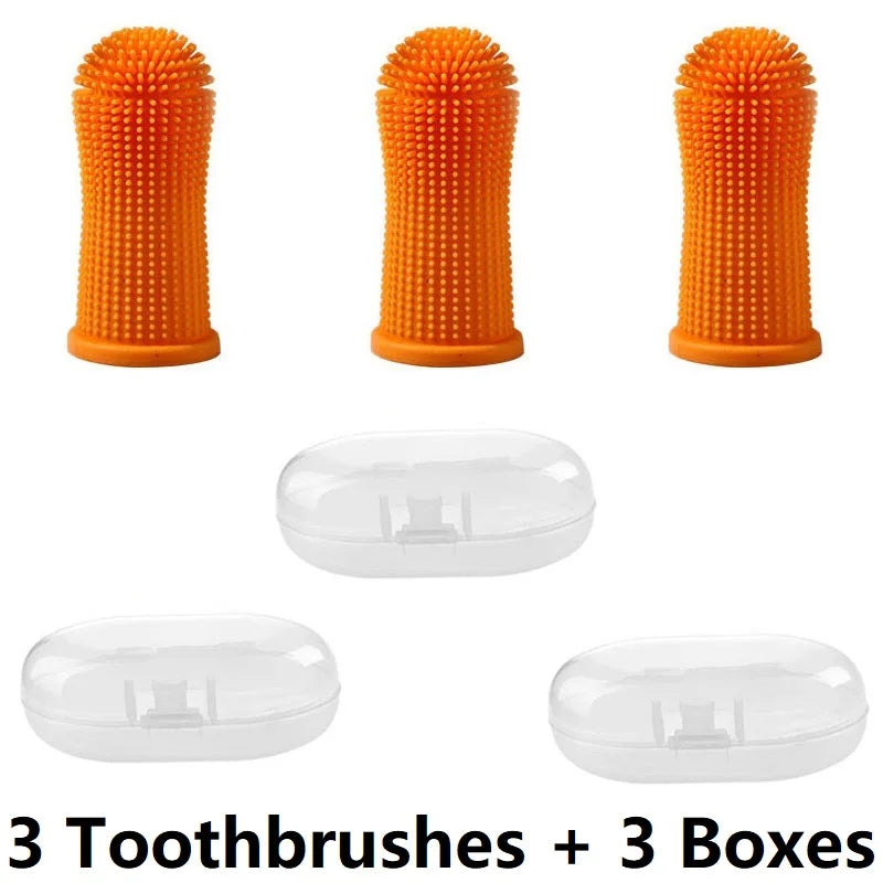 Dental Pro 3-Piece Fingertip Set – Precision Pet Toothbrushes