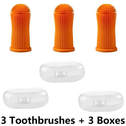 Dental Pro 3-Piece Fingertip Set – Precision Pet Toothbrushes