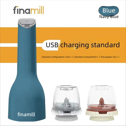 Electric Pepper Grinder Household One-handed Automatic Sea Salt Pepper