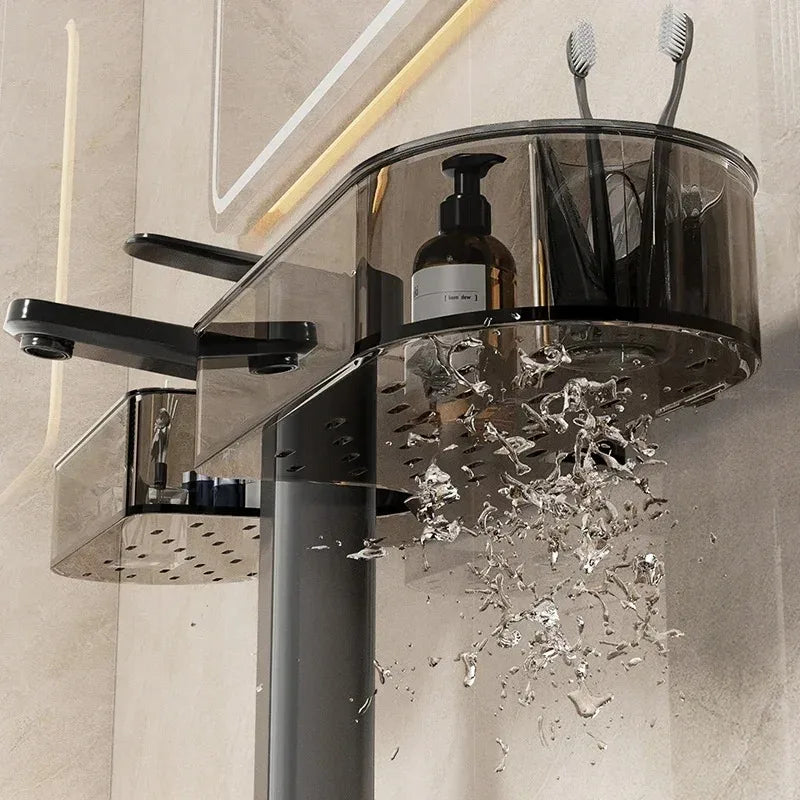 Rack Suction Cup Non-punching Toilet Thickened Acrylic Shelf