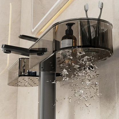 Rack Suction Cup Non-punching Toilet Thickened Acrylic Shelf