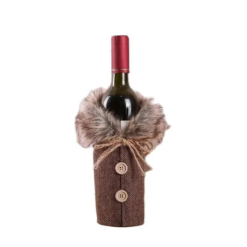 Christmas Wine Bottle Cover Merry Christmas Decorations For Home