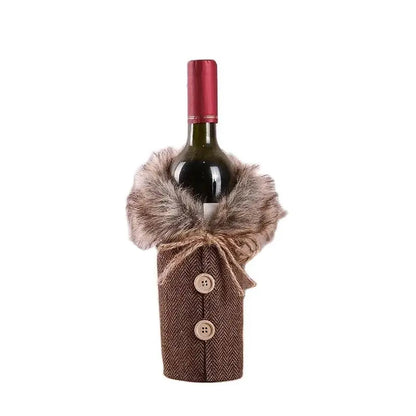 Christmas Wine Bottle Cover Merry Christmas Decorations For Home