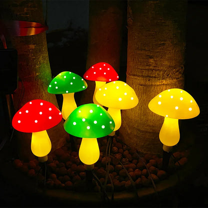 12LEDS Solar Panel Mushroom Fairy Light Garden Outdoor Decor Waterproof Night Lamp Yard For Christmas Wedding Party Decoration