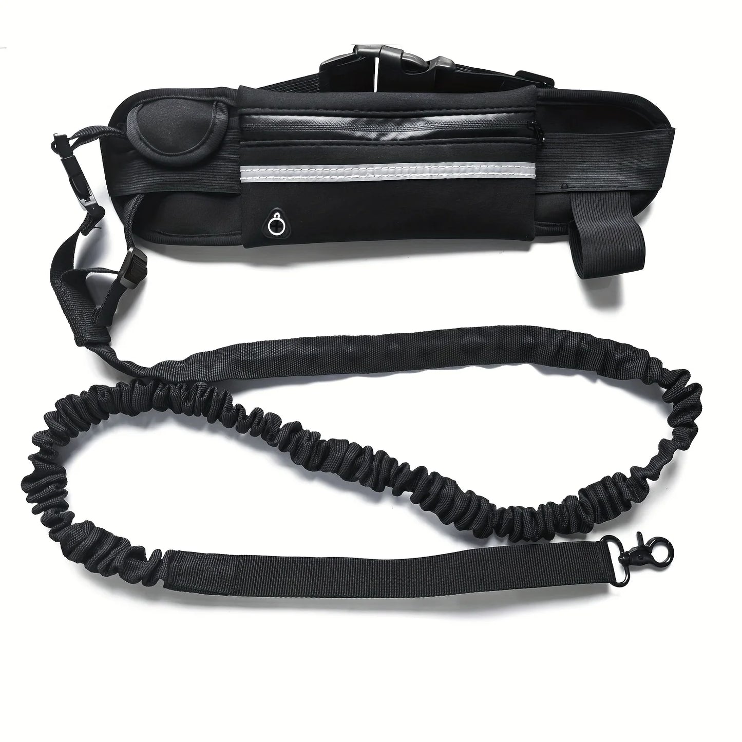 Hands-Free Dog Leash with Integrated Zipper Waist Pack