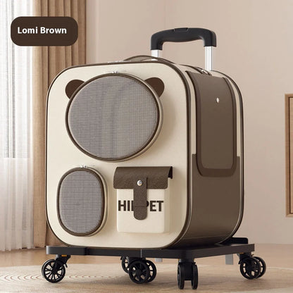 3 In 1 Cat Carrier Backpack With Wheels Multi Function Large Capacity Pet Carrier Foldable Design for Cats Dogs Outdoor Travel