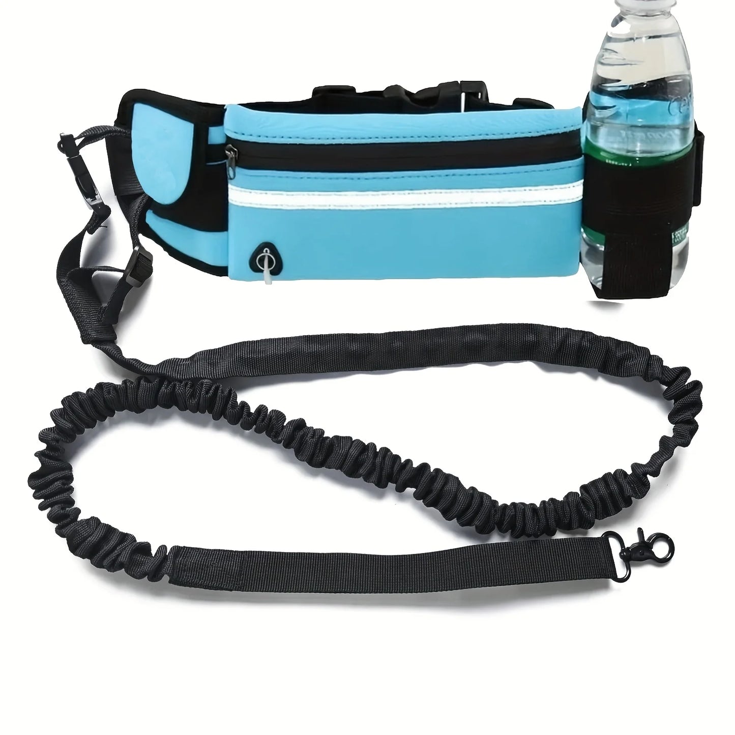 Hands-Free Dog Leash with Integrated Zipper Waist Pack