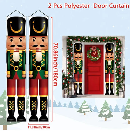 Christmas Hanging Door Banner Merry Christmas Decoration for Home