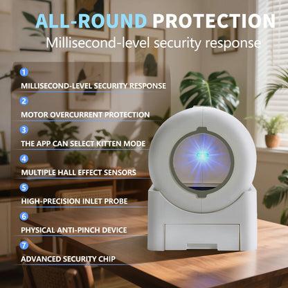 64L Smart-Sense Automatic Litter Box – App-Controlled & Odor-Free