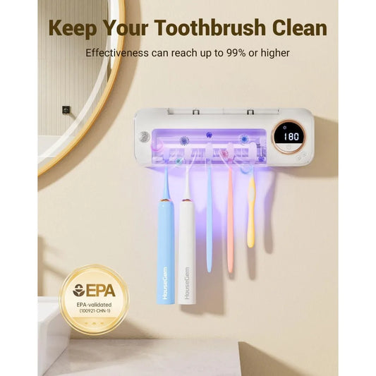 Toothbrush Holder with Auto-Drying,