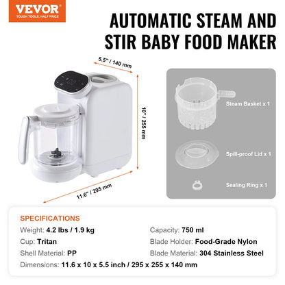 Baby Food Maker 430W with 750 ml