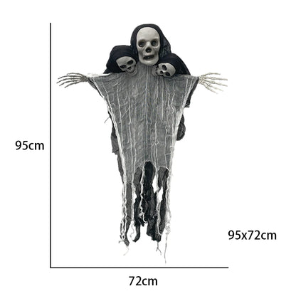 Halloween Party Hanging Skull Skeleton Ghost Ornament Horror Props Haunted House Decorations Halloween Party Outdoor Decorations