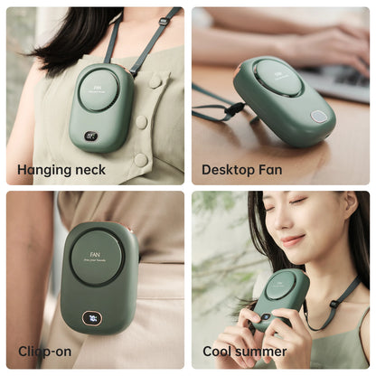 Portable Hanging Neck Fan Mini Fans with Adjustable Lanyard Bladeless USB Rechargeable