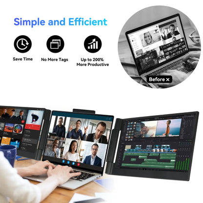 14 Inch Laptops Screen Extender Triple Dual FHD