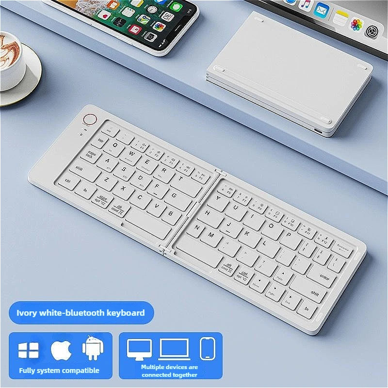 Mini Foldable Wireless Keyboard Slim Portable Bluetooth