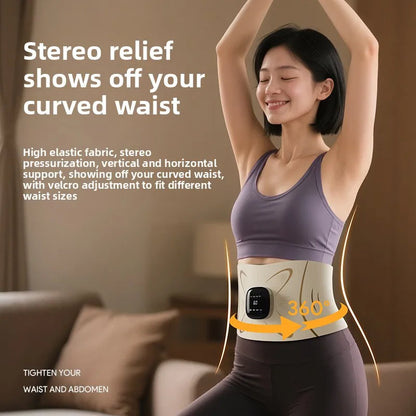 EMS micro-current pulse massager waist and abdomen hot compress belt sports