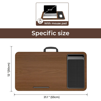 Lap Desk Home Office Pro Mouse Pad and Phone Holder