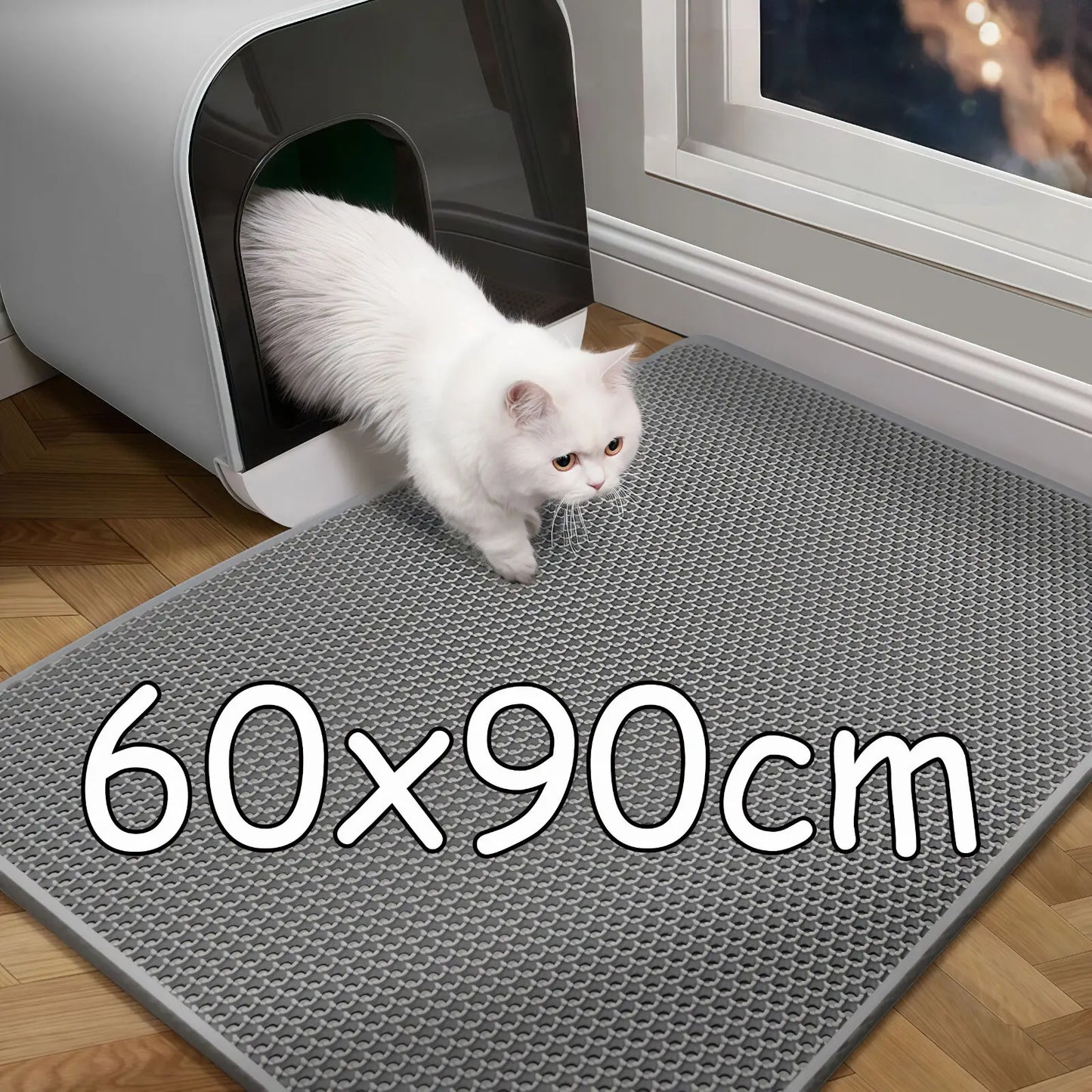 XL Clean-Step Mat – 60cm x 90cm Waterproof Double-Layer Litter Trapper