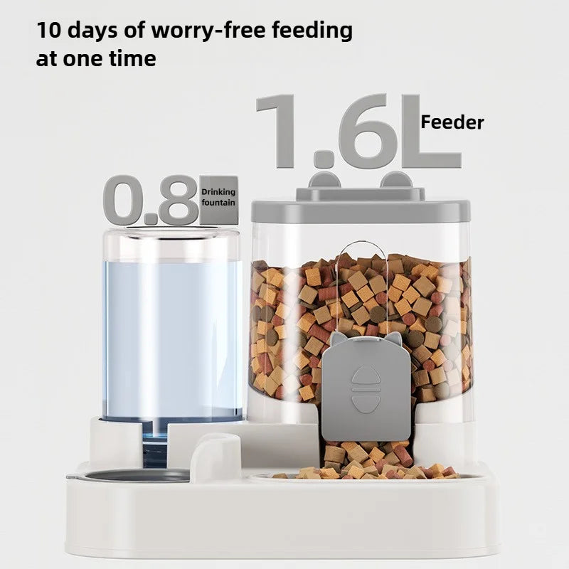 Flow-Master 2-in-1 – Spill-Proof Automatic Feeder & Fountain