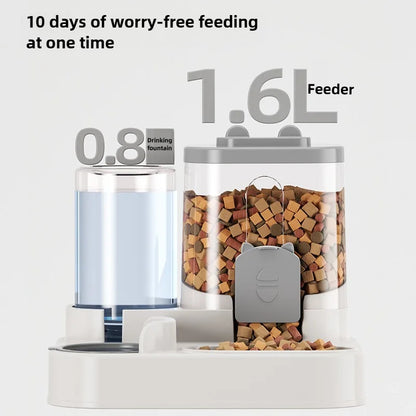 Flow-Master 2-in-1 – Spill-Proof Automatic Feeder & Fountain