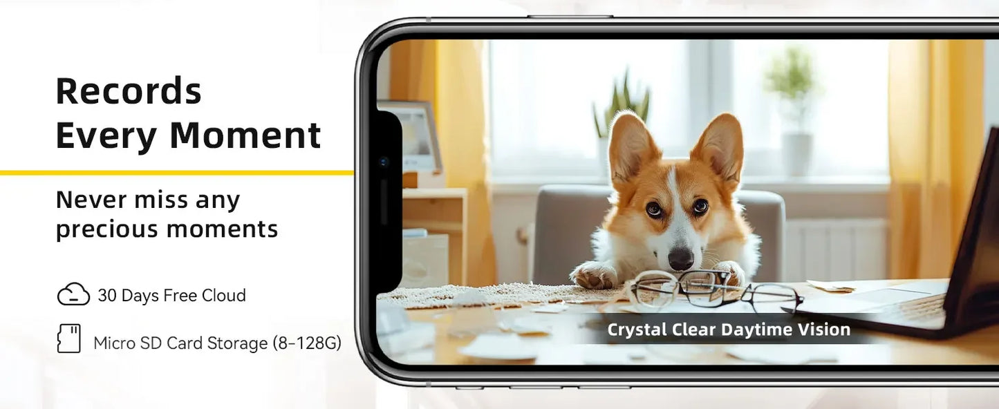 Smart-Sight 2K WiFi Camera – 360° Surveillance & Night Vision Monitor
