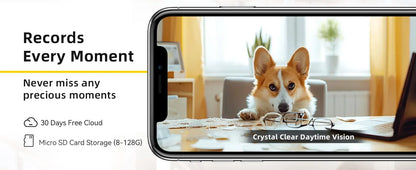 Smart-Sight 2K WiFi Camera – 360° Surveillance & Night Vision Monitor