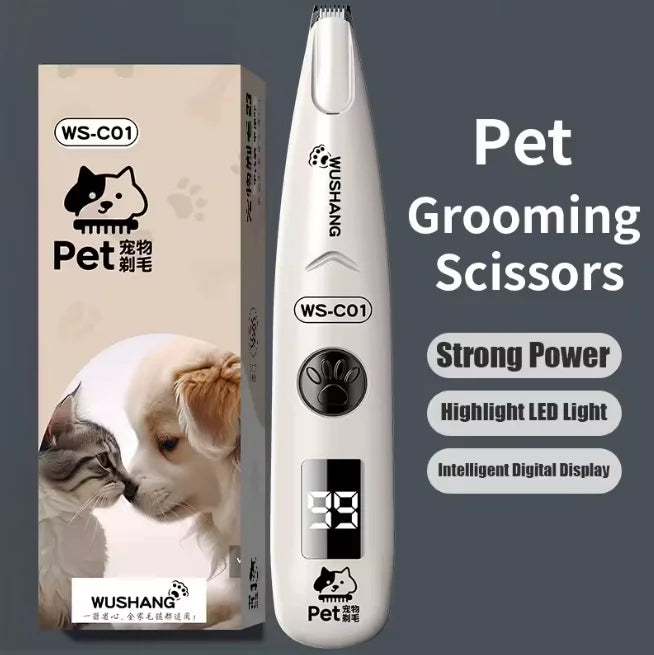 Pro-Trim LED Precision Pet Groomer – Waterproof Low-Noise Trimmer