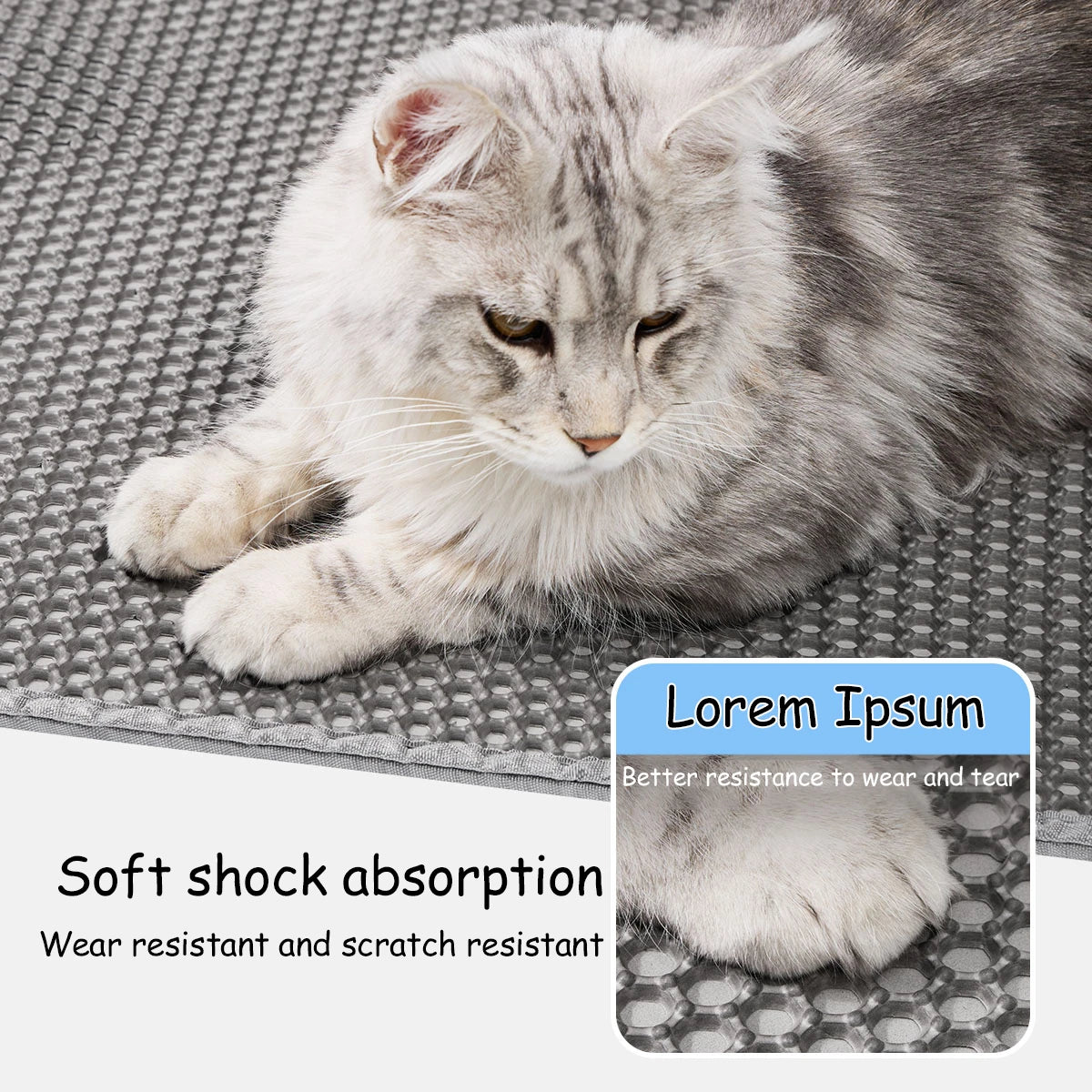 XL Clean-Step Mat – 60cm x 90cm Waterproof Double-Layer Litter Trapper