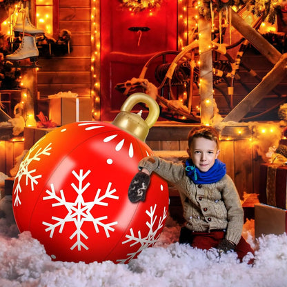 60cm Outdoor Christmas Inflatable Decorated Ball PVC Giant Big Large Balls