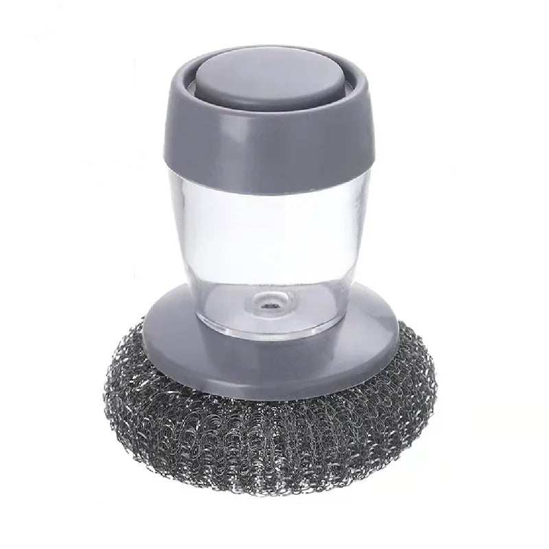 Kitchen Wash Pot Dish Brush with Dispenser Liquid