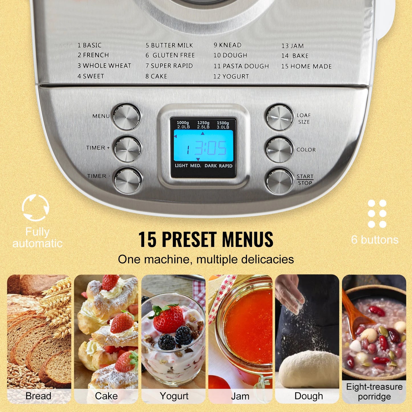 Bread Maker 15-in-1