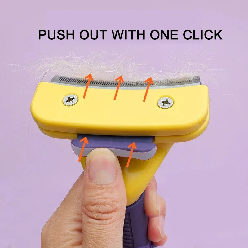 Professional Dual-Action Pet Grooming & De-Knotting Brush