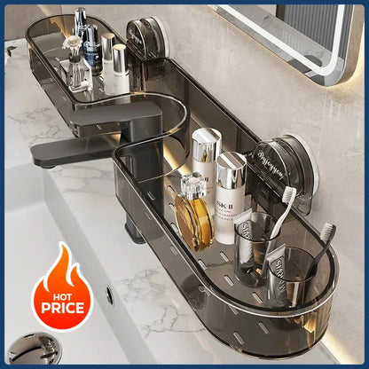 Rack Suction Cup Non-punching Toilet Thickened Acrylic Shelf