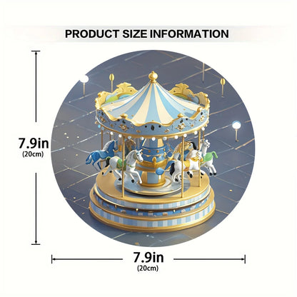 1 piece of retro carousel music box wooden signage