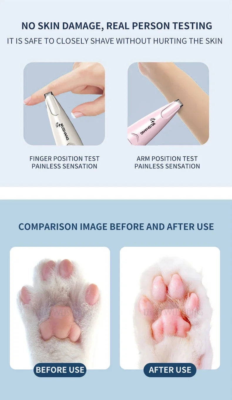 Pro-Trim LED Precision Pet Groomer – Waterproof Low-Noise Trimmer